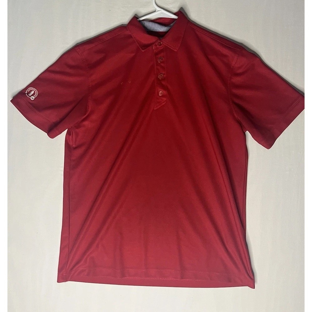 Chick Fil A Polo Men's Size Medium Red Oobe Short Sleeve Employee Work Uniform